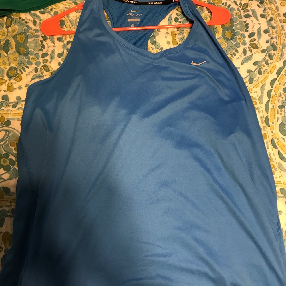 Nike plus size tank top-blue